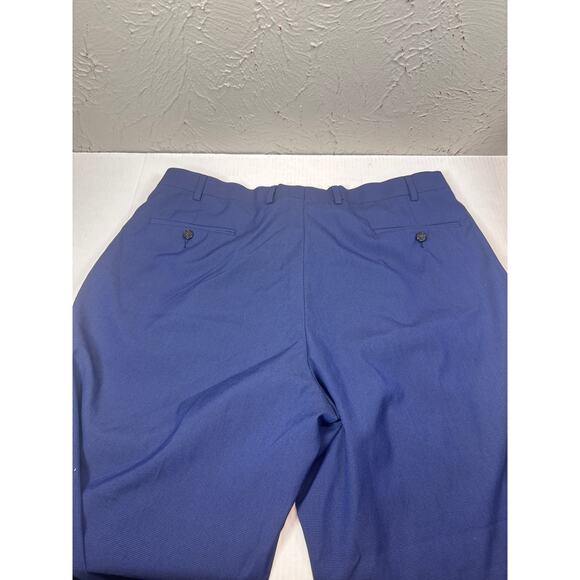 Ralph Ralph Lauren Black Label Blue Cuffed Dress Pants Pleated Front Size 38x32 - Picture 2 of 6